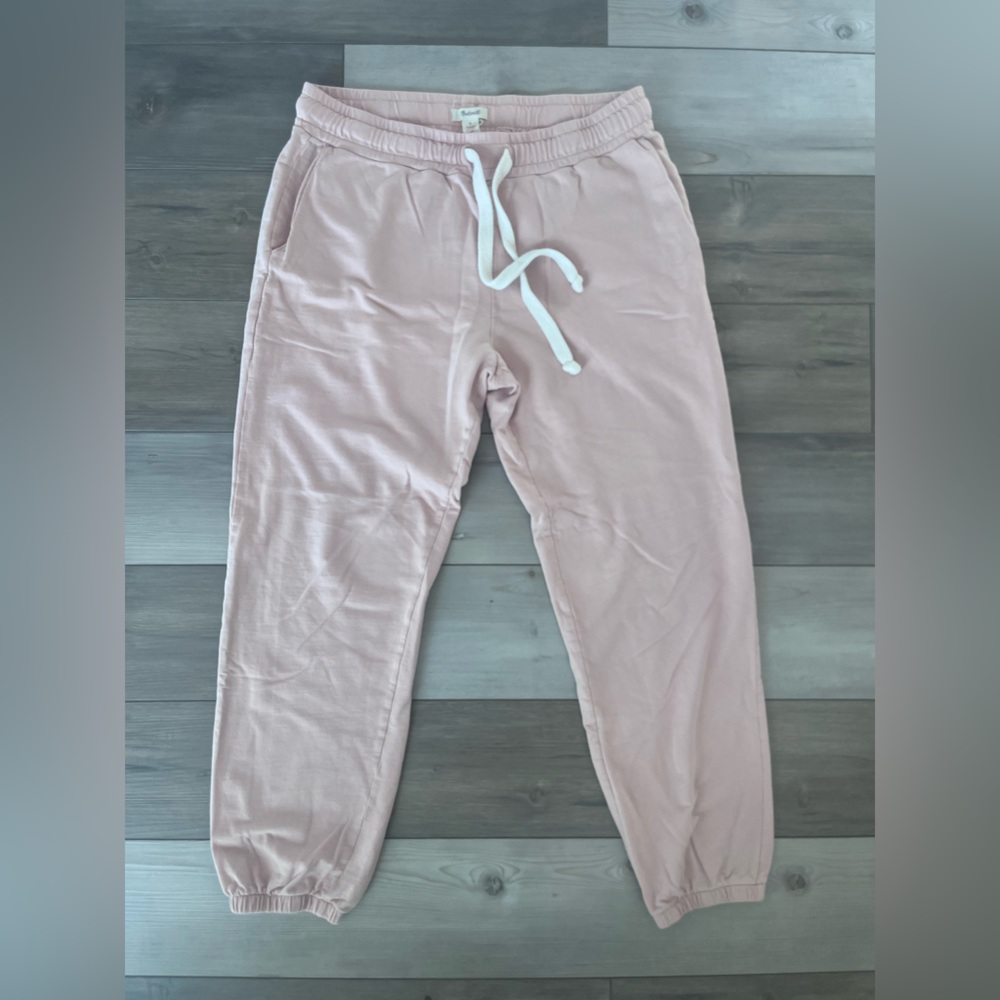 Madewell Primrose Pale Pastel Pink Saunter Tapered Sweatpants Medium
